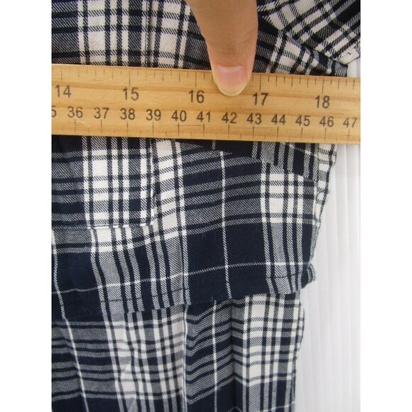 LL Bean Top 4 Wool Blend Signature Tunic Flannel Shirt Band Collar - Picture 6 of 11